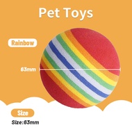 Rainbow Ball Mainan Bola Kucing Kitten Anjing Dog Toys Cat Mainan Gigitan Kucing Burung Hamster Mainan Kelinci Sugar Glider Parrot Cokotan Gigitan Lovebird Parkit Paruh Bengkok BLPLG