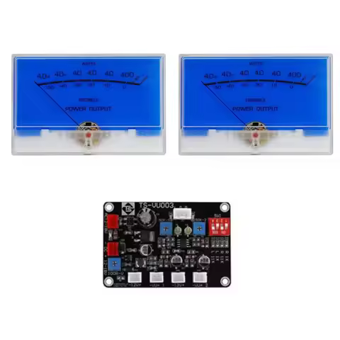 2pcs McIntosh Classic Big Blue DB VU Meter Level Amplifier w/ Driver Board