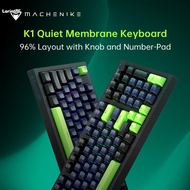 Machenike K1 คีย์บอร์ดเกมแบบมีสาย - 98 คีย์ RGB Backlit Silent Membrane พร้อมปุ่มหมุนและแป้นตัวเลข