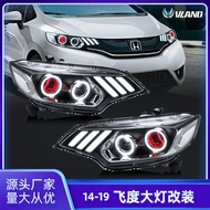 VLAND เหมาะสำหรับชุดประกอบไฟหน้าไฟหน้าแต่งชุดประกอบและชิ้นส่วนฮอนด้าฟิต/แจ๊ส2014-2019