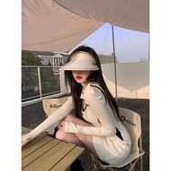 2024 Summer Sun Hat UV UV Protection Topless Hat Big Brim Summer Outdoor Trendy Sun Protection Hat