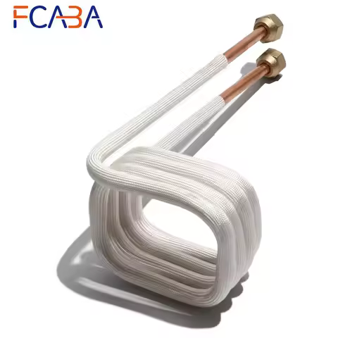 FCABA High-Frequency Heating Coil M14 Thread Copper Square-Type 50x65mm Four Circle 8mm Tube High Te