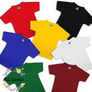 (1Y-12Y) PLAIN KOSONG Boy Girl Kids T-Shirt 100% Cotton Unisex Top Shirt Baju Kosong Kanak Kanak Budak Lelaki Perempuan