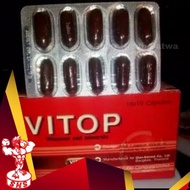 VITOP Vitamin Obat Ayam (10 Kapsul) Burung Merpati Vitop Multivitamin Nafas Tarung Tenaga