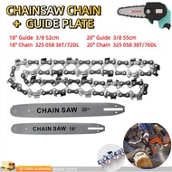 325 18/20" Chainsaw Chain and Guides bar For Chainsaw Replacement Chain Saw Easy Installation +guide