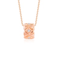 SK Jewellery Quilted Wreath Rose Gold Diamond Pendant