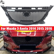 Car Front Grille Racing Grill For Mazda 3 Axela 2014 2015 2016 Honeycomb Style Black Upper Bumper In