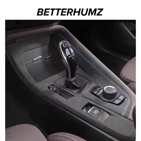 For BMW X2 F39 X1 F48 Made of Alcantara Car Interior Center Console Gear Shift Knob Panel Trim Perfo