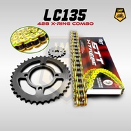 [STT] Set Spoket 428 X-Ring Yamaha | LC135 V1-V8 | Mix Combo Spocket Gold Black Rantai X-Ring