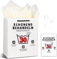 TUZELIYA Birthday Gift Bags with Handle 22 x 10 x 26 cm - Gift Bag with Tissue Paper Birthday Card -