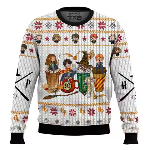Christmas Elements Cartoon Animation Graffiti Retro Winter Ugly Sweater 3d Printed Hot Selling Haraj