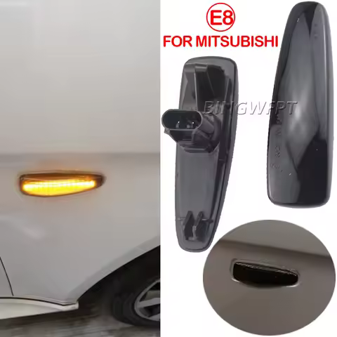 2X Dynamic LED Side Marker Turn Signal Repeater Flowing Flash Light Fit For Mitsubishi Lancer Evolut