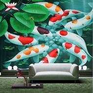 3d WALLPAPER CUSTOM WALLPAPER 3D KOI FISH WALLPAPER