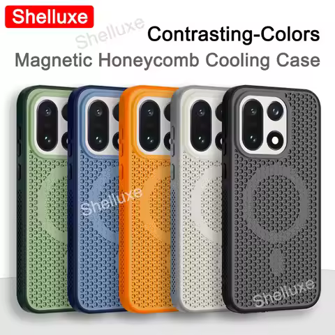 For OnePlus15 Matching-Color Magnetic Case Shelluxe Mesh PC Hard Cases For Xiaomi One Plus 15 15R 13