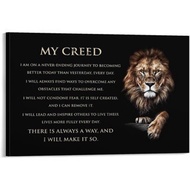 Famous Art Lion Poster Motivational Inspiration Quotes Wall Art My Creed Lion Motivational Quotes