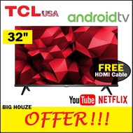 TCL 32 inch FULL HD 1080p Android TV SMART LED HDR 32S65A with Built in Wifi Google Play Store