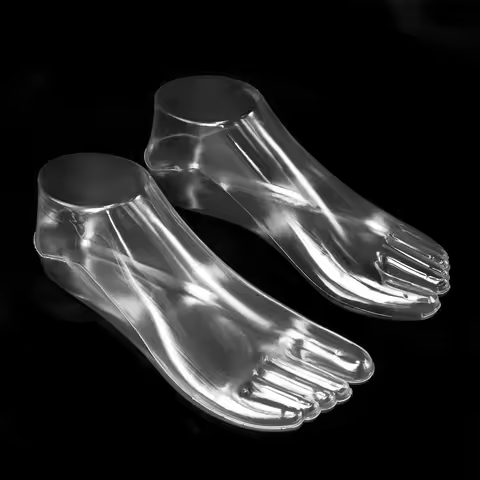 Model Feet Mannequin Feet Transparent 22x9cm Female Model Display Tool Props Shoe Support Accessorie