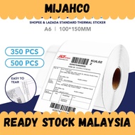 GOPACK A6 Thermal Sticker Roll | Airway Bill | Barcode Shipping Label | Kurier Sticker 100*150mm