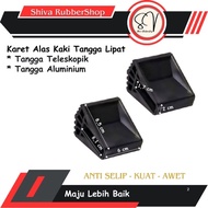 Triangle Rubber Telescopic Folding Ladder - Anti-Slip Rubber Folding Ladder - Aluminum Rubber Ladder