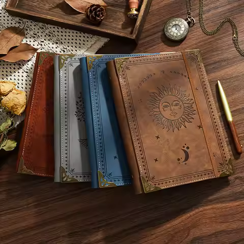 Retro Magic Diary, Thickened A5 Loose Leaf Notebook, Elegant Academy Style Journal, High Appearance