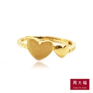 IH0 CHOW TAI FOOK 999.9 Pure Gold Double Hearts Ring F203774