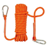 10M Rock Climbing Rope Diameter 12 mm Heavy Duty Tree Climbing Rope Fire Escape Safety Rope with 2 C