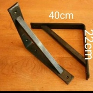 siku L  penyangga papan  ambalan,siku penyangga rak besi 40 cm