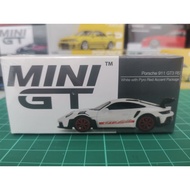 Mini GT 1 /64 #630 Porsche 911 (992) GT3 RS White with Pyro Red