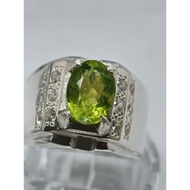 Cincin perak 980 Peridot