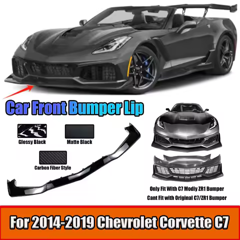 For Chevrolet Corvette C7 2014-2019 Modify Bumper ZR1 Style Car Front Bumper Lip Spoiler Splitter Bo