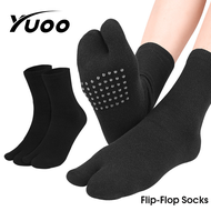YUOO 1 Pair Japanese Style Tabi Toe Socks for Men Women Fiber Two Finger Socks Kimono Flip Flop Sandal Split Tabi Toe Sock Non-slip Socks