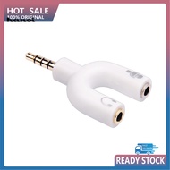 HAN_ 2 in 1 35mm Male to Female Jack Microphone Audio Splitter Converter Adapter