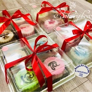 H121 | 10 Hộp Vuông Lớn Đựng Rau Câu Nổi Bánh Bông Lan Xôi Khuôn Bánh Trung Thu