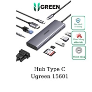 Type C to HDMI + VGA+ USB 3.0 + LAN 1Gbps Adapter + Card Reader + 3.5mm Ugreen 15601 CM498 HDMI Adap