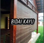 Tirai Blinds / Wooden Blind Outdoor tahan panas hujan Bidai Kayu / Meranti Wood Outdoor original