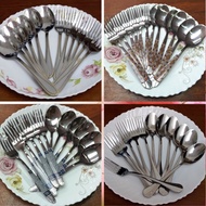 [SUDU MAKAN DAN GARPU MAKAN] STAINLESS STEEL CUTLERY 12PCS SET SPOON AND FORK