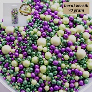 Cake topper sprinkle cake decoration mix pearl sparkle green 70 grams