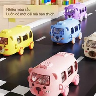 500ML bus-shaped water bottle for children going to school or going out with convenient strap