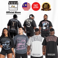 Body Building Gym Shark Oversized Graphic T Shirt 100% cotton