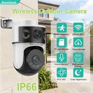 1PC Dual Lens Dual View Wireless Security Camera, PTZ Home Monitoring Camera With TF Card Storage (N