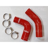 KANCIL TURBO DAIHATSU MORA L5 L6 3 PISTON EF ENGINE INTERCOOLER SILICON HOSE red (Free 4 steel clips
