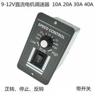 【8號優選】DC12V24V36V48V馬達直流電機控制器10A40A有刷電機調速器控制模塊