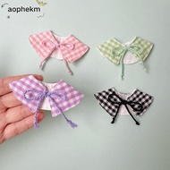 AOPHEKM Doll Clothes, 10~15cm Cotton Stuffed Doll Checkered Cloak, Kawaii|Outfit Checkered 15cm Cott