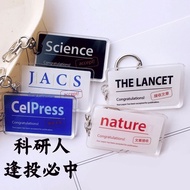 Academic Research Pendant Scientific Research Keychain nature Pendant Article Receiving Scientific R