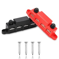 Power Distribution Block 12V 300A Bus Bar 3/8Inch Studs Terminal Strip 12-48V Heavy Duty Terminal Bl