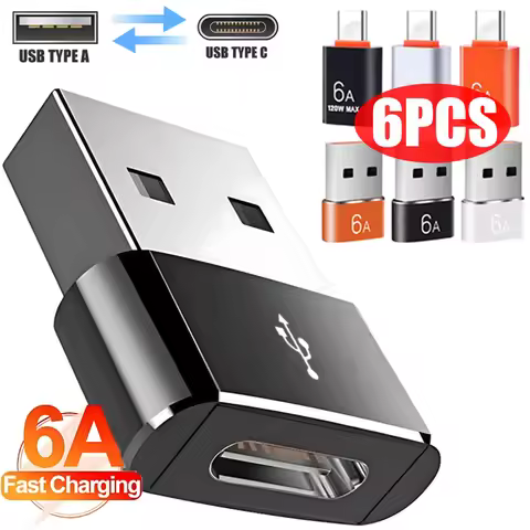 6A USB A To Type C OTG Adapter USB USB-C Male To Type-c Female Charger Converter For Macbook Xiaomi 
