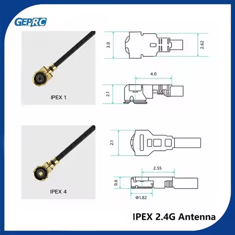 5PCS GEPRC 5.8G Copper Tube Antenna Low Impedance 50Ω 1.5dBi IPEX1 UFL 4900-5900MHz Linear Polarizat