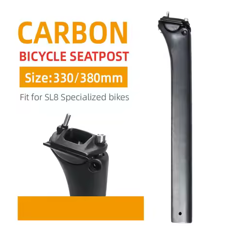 Carbon Seatpost Compatible with for SL8 Road Bike | 330mm/380mm | UD Matte Black Lightweight Bicycle