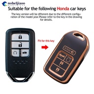 NOBELJIAOO 5 Buttons TPU Car Remote Key Case Cover For Honda Civic CRV HRV Elison Accord Pilot Fit Freed Vezel Odyssey XR-V Car Accessories L7O3