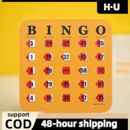 [H·U] 5pcs Easy-Read Bingo Game Cards with Sliding Windows Reusable Board Party Gift PH
